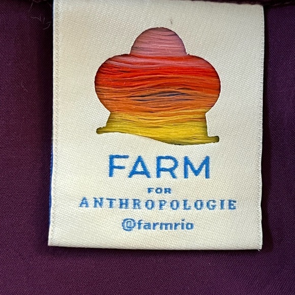 Anthropologie Farm Rio Jennifer Blouse Top Boho   Feminine Size Medium Purple - Picture 10 of 16